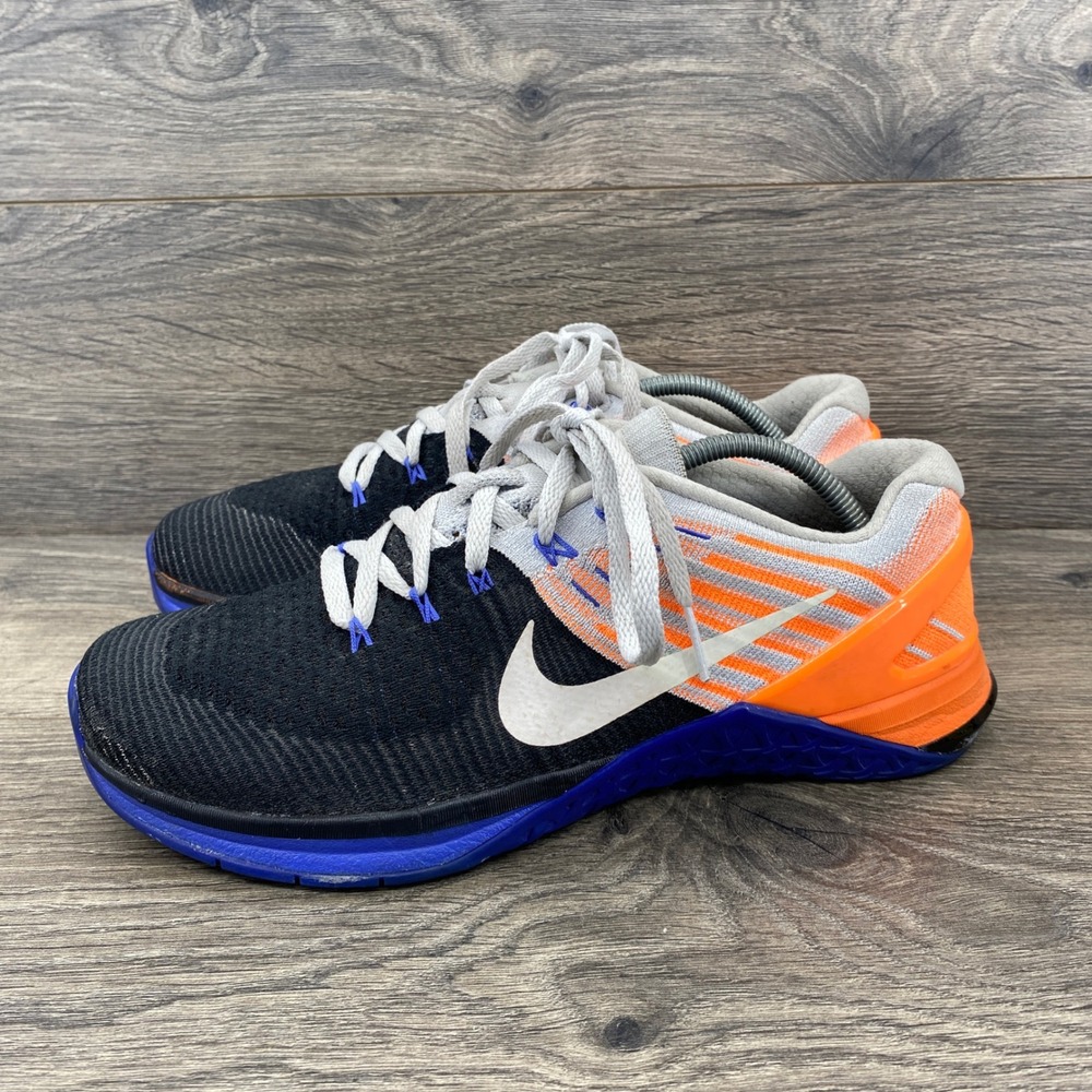 Nike Metcon 3 Training Shoes Men's 7.5 Black Orange Blue 852930-006